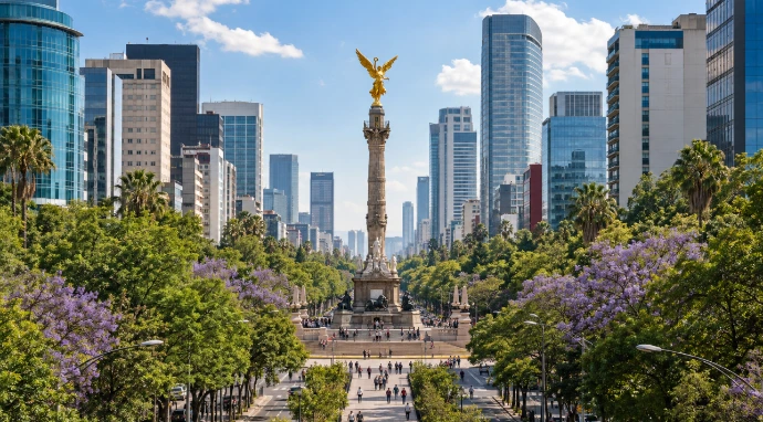 Vista de Ciudad de México, destino de traslados privados desde Puebla