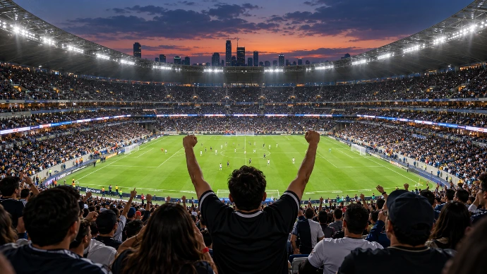 Aficionados durante un evento deportivo en un estadio